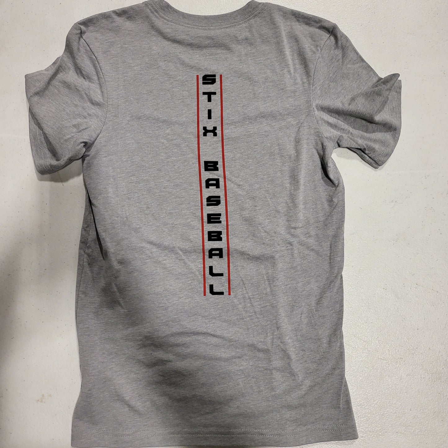 EVOSHIELD YOUTH "STIX BASEBALL" BACK PRINT TEE SHIRT
