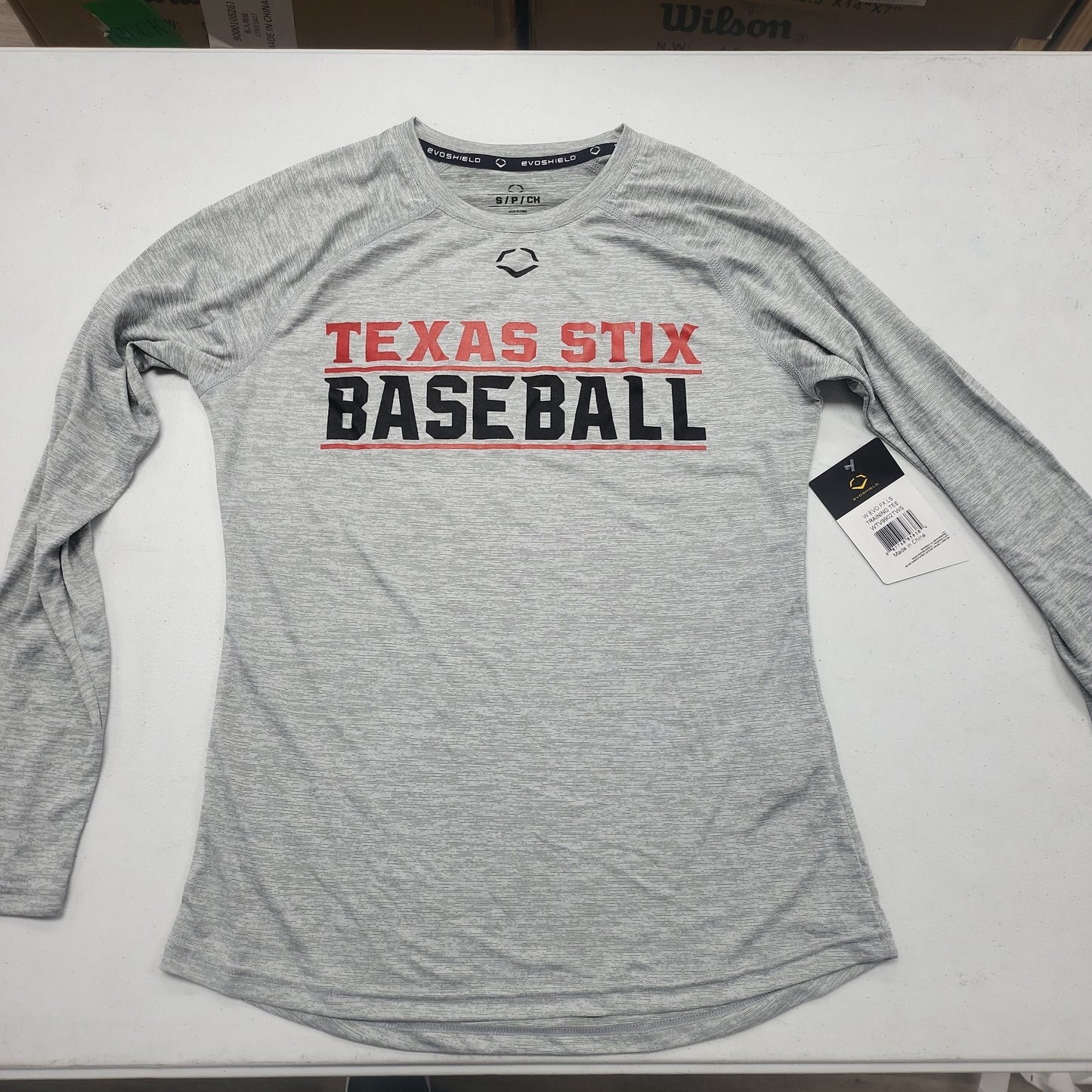 EVOSHIELD "TEXAS STIX BASEBALL" WOMENS FX LONG SLEEVE TRAINING TEE