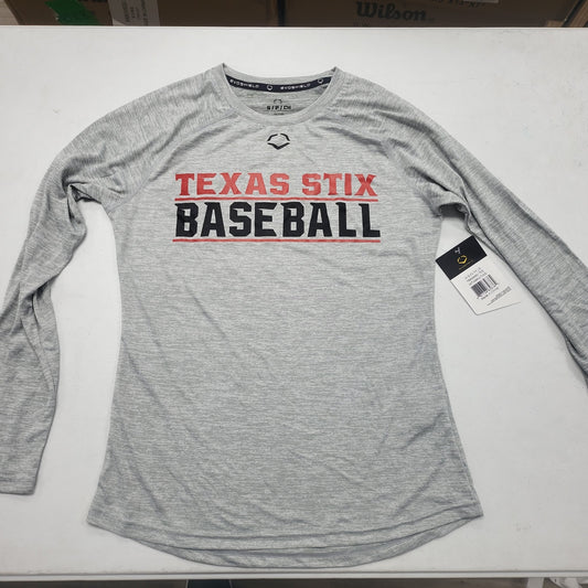 EVOSHIELD "TEXAS STIX BASEBALL" WOMENS FX LONG SLEEVE TRAINING TEE