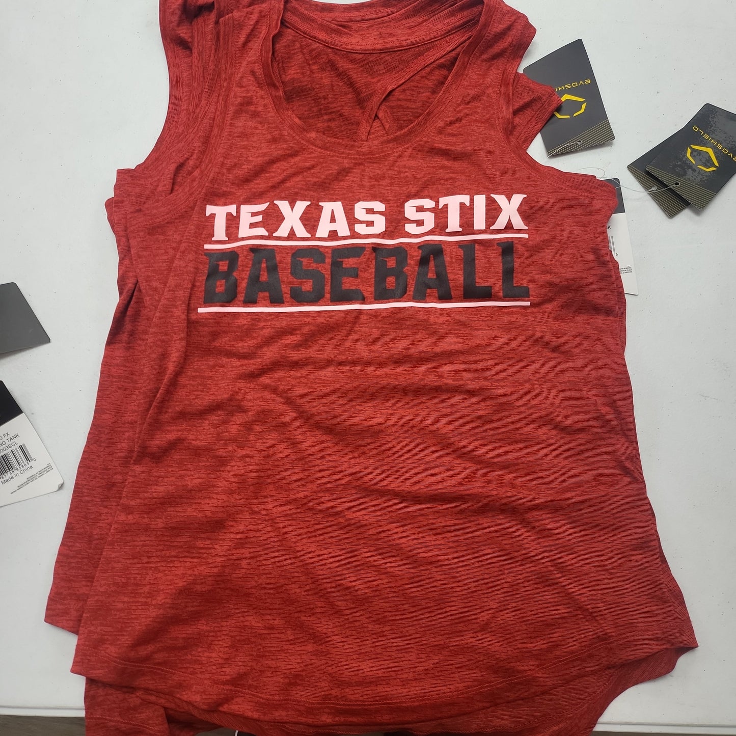 EVOSHIELD "TEXAS STIX BASEBALL" WOMENS TRAINING TANK TOP