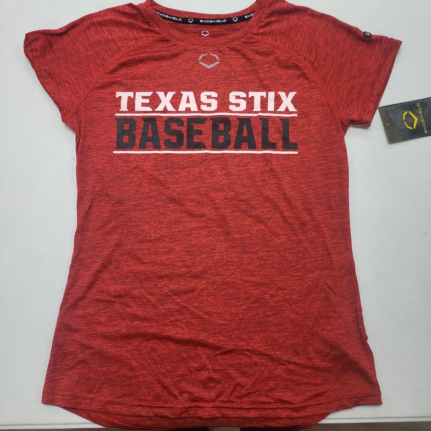 EVOSHIELD "TEXAS STIX BASEBALL" WOMENS FX TRAINING TEE
