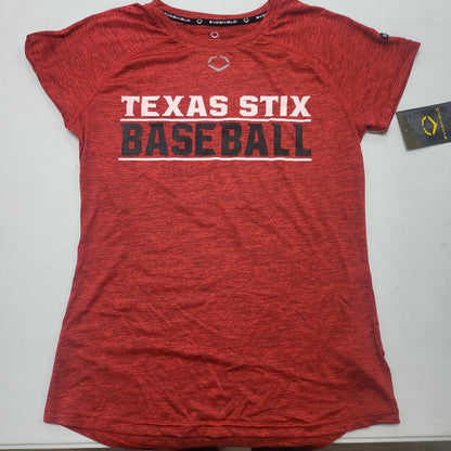 EVOSHIELD "TEXAS STIX BASEBALL" WOMENS FX TRAINING TEE