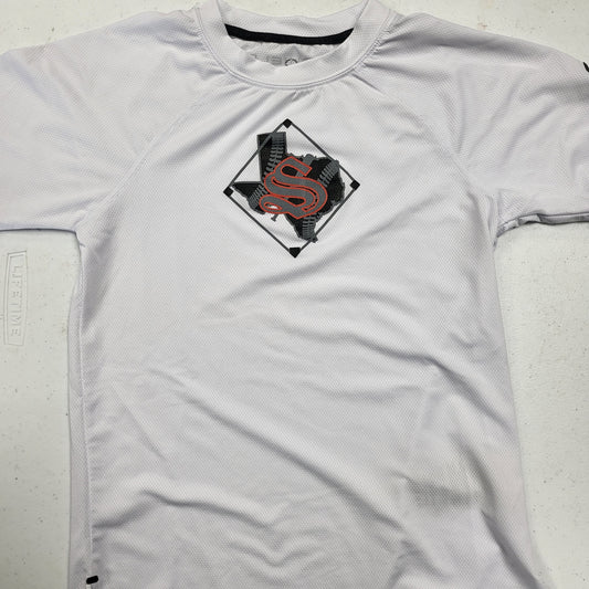 EVOSHIELD ADULT "S DIAMOND" W/ LACES WHITE TRAINING TEE 2.0