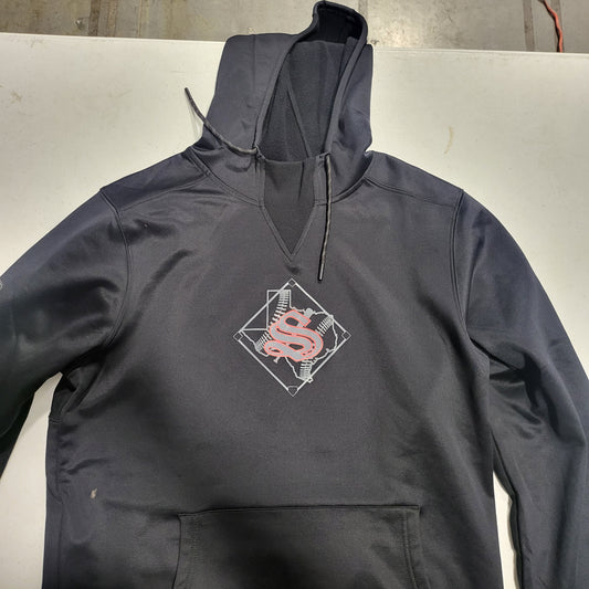 EVOSHIELD YOUTH "S" DIAMOND W/ LACES BLACK HOODIE