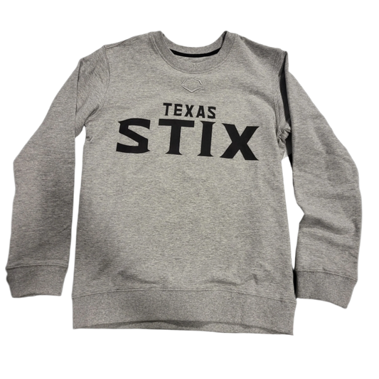 EVOSHIELD YOUTH "TEXAS STIX" GREY SWEATSHIRT