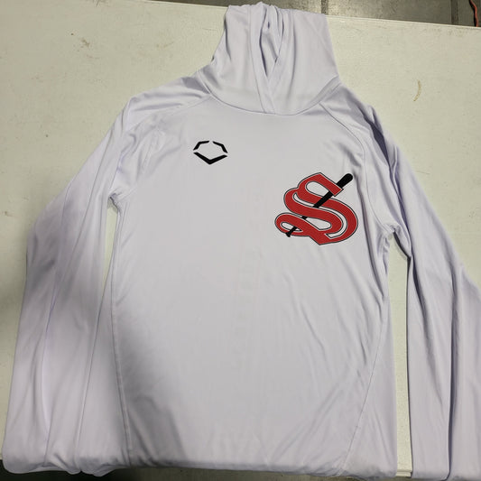 EVOSHIELD YOUTH "S" WHITE TRAINING HOODIE