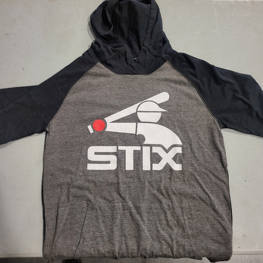 EVOSHIELD YOUTH "STIX" BATTER LOGO LONG SLEEVE TEE W/ HOOD
