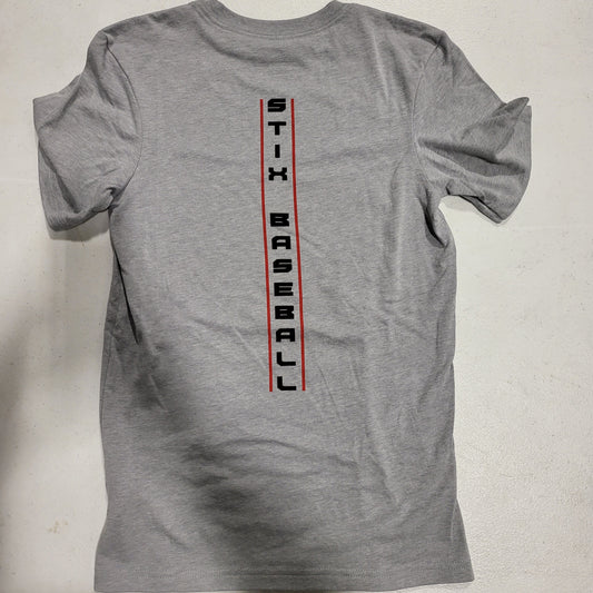 EVOSHIELD ADULT "STIX BASEBALL" BACK PRINT TEE SHIRT