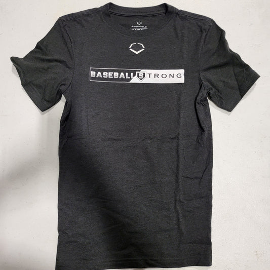 EVOSHIELD ADULT "BASEBALL STRONG" GREY TEE SHIRT