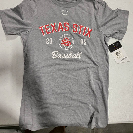 EVOSHIELD ADULT "TEXAS STIX EST 2005" GREY TEE