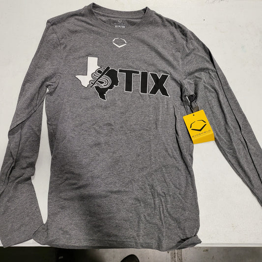 EVOSHIELD ADULT "STIX" GREY LONG SLEEVE TEE