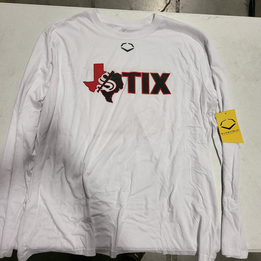 EVOSHIELD YOUTH "STIX" WHITE LONG SLEEVE TEE