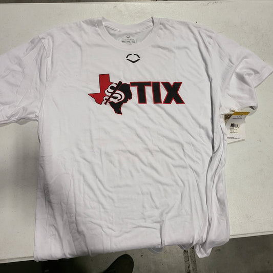 EVOSHIELD YOUTH "STIX" WHITE TEE