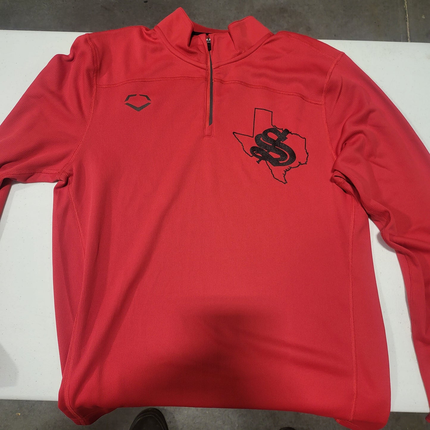 EVOSHIELD ADULT "S CREST" SCARLETT 1/4 ZIP (NEW)