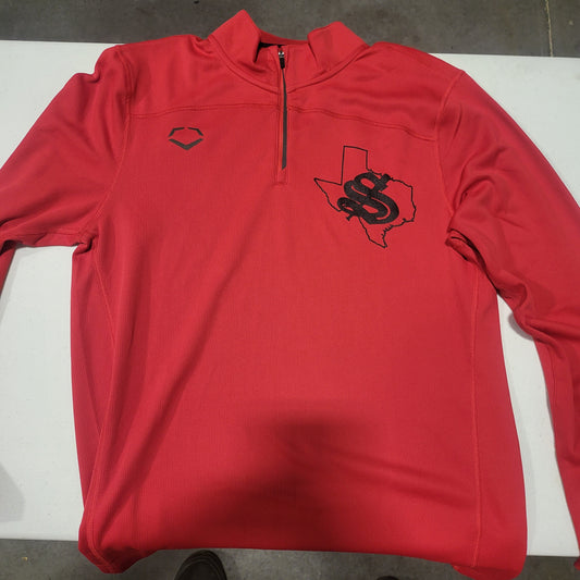 EVOSHIELD ADULT "S CREST" SCARLETT 1/4 ZIP (NEW)
