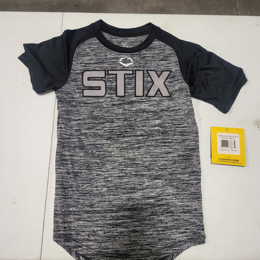 EVOSHIELD YOUTH "STIX" HEATHER E304 STIX TEE