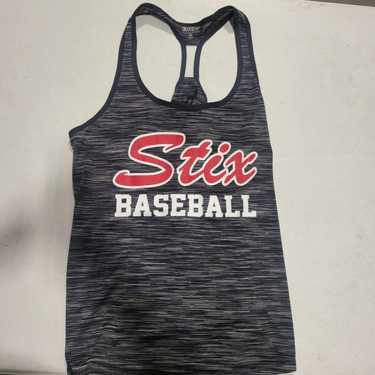 OGIO ADULT "STIX BASEBALL" WOMENS GREY TANK TOP