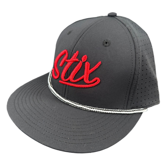 STIX SCRIPT PERFORATED ROPE HAT