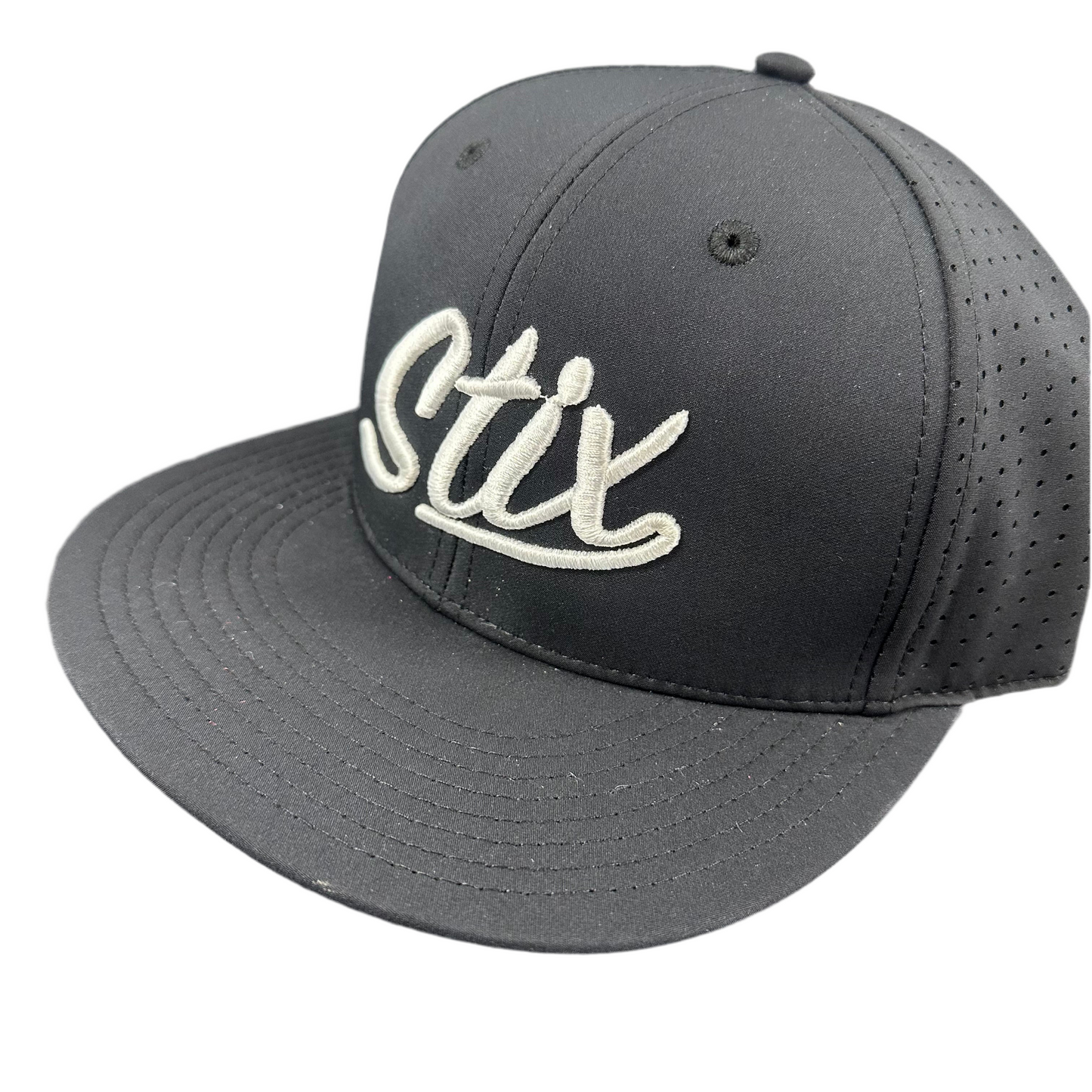 STIX SCRIPT PERFORATED HAT