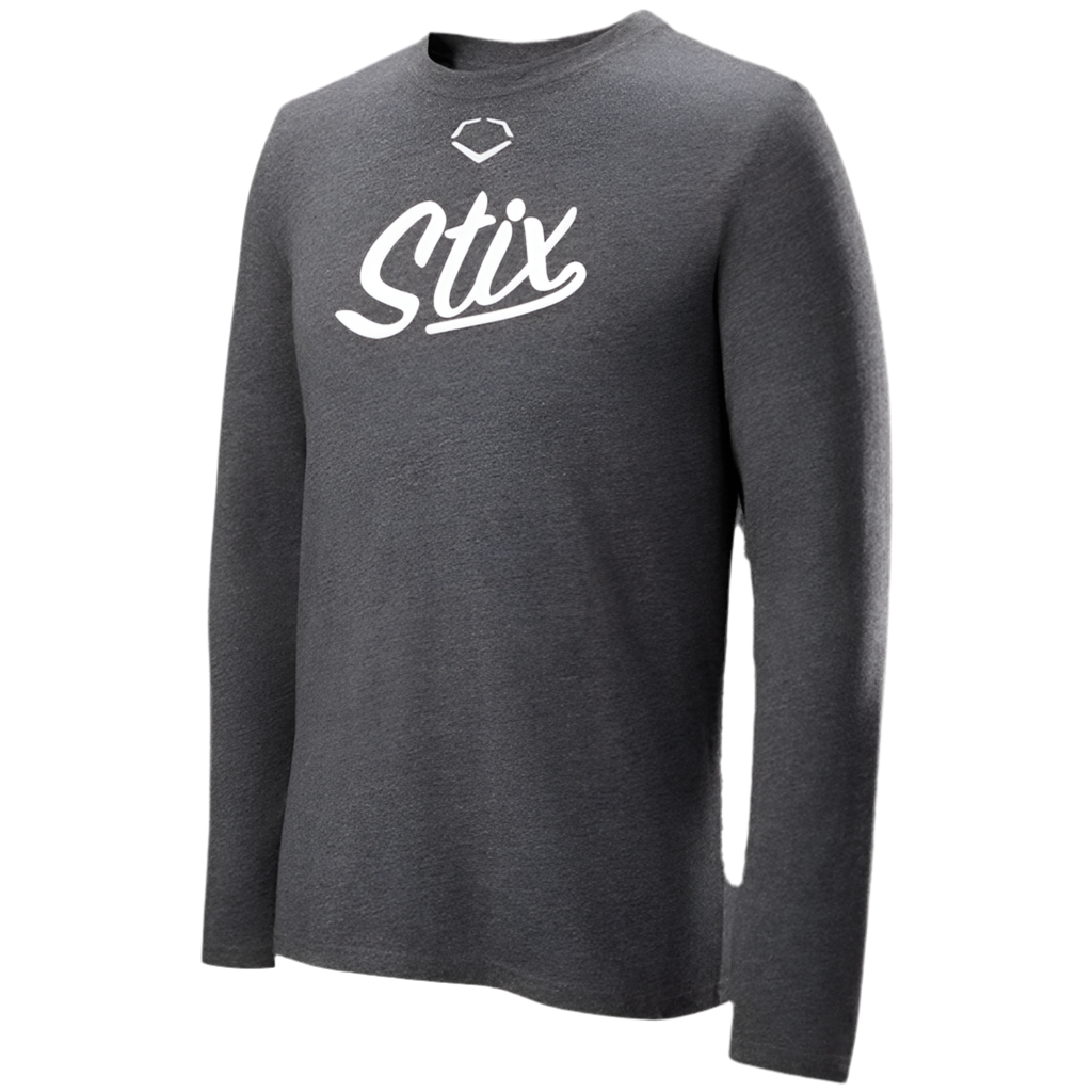 EVOSHIELD STIX SCRIPT LONG SLEEVE COTTON TEE