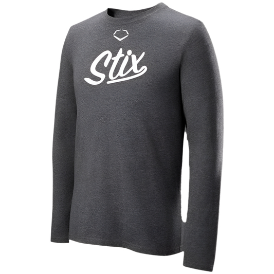 EVOSHIELD STIX SCRIPT LONG SLEEVE COTTON TEE