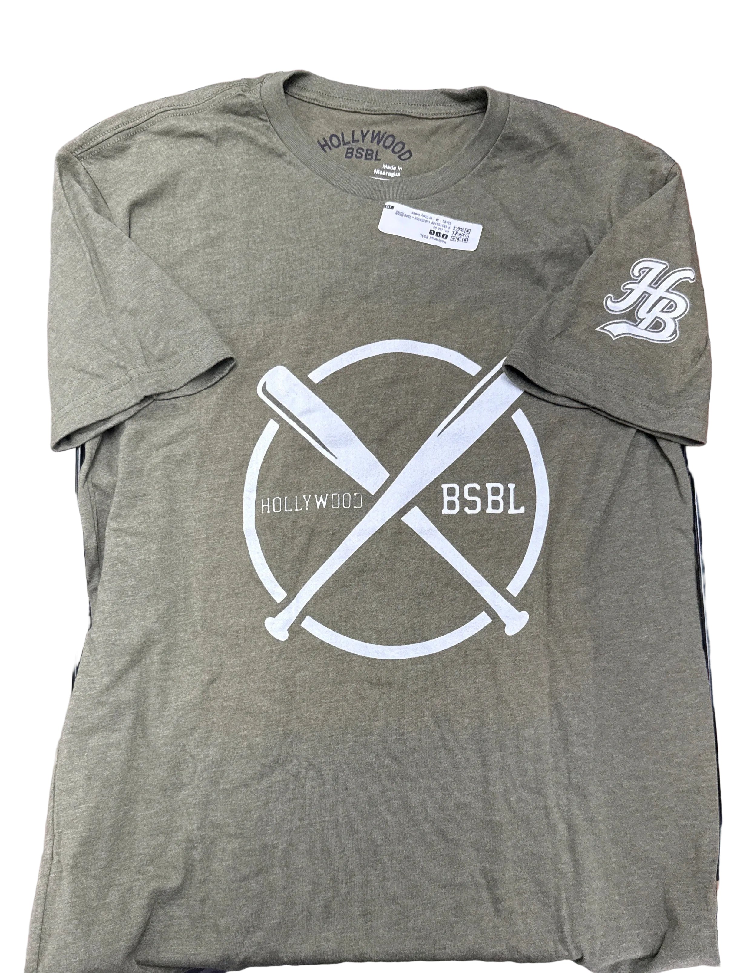 Hollywood BSBL Cross Bat Tee