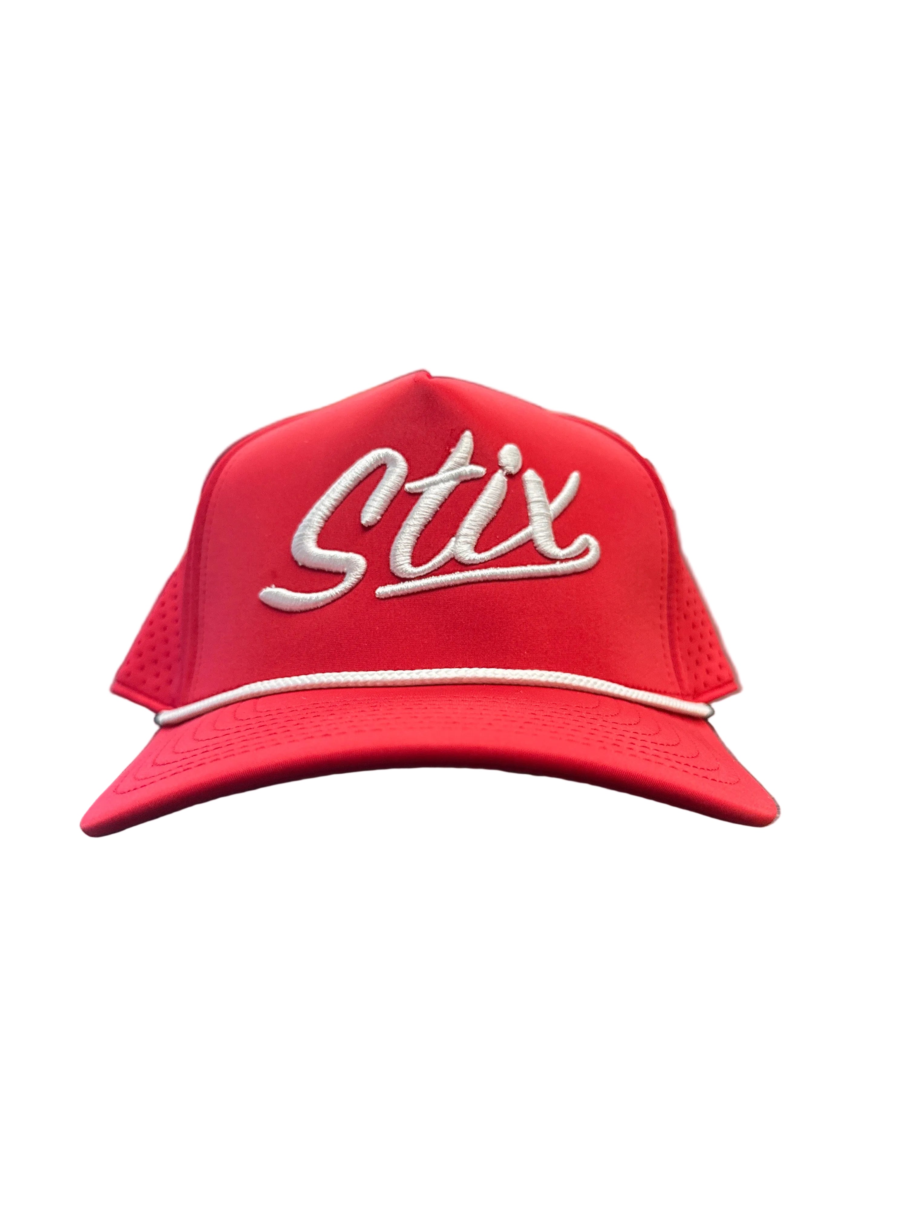 Stix Script Perforated Rope Hat