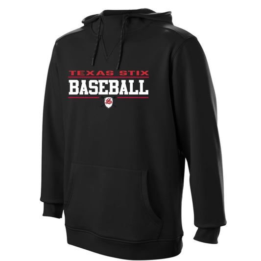 EVOSHIELD TEXAS STIX BASEBALL SHEILD CREST365 FLEECE HOODIE BLACK