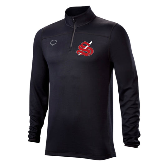EVOSHIELD STIX CREST LIGHTWEIGHT 1/4 ZIP BLACK
