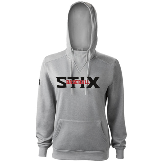 EVOSHIELD WOMENS STIX BASEBALL 365 HOODIE GREY