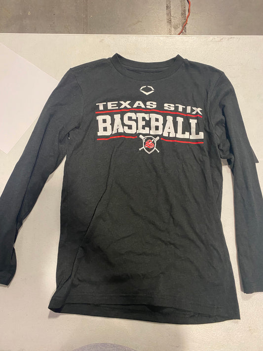 EVOSHIELD YOUTH "TEXAS STIX BASEBALL S" LONG SLEEVE TEE