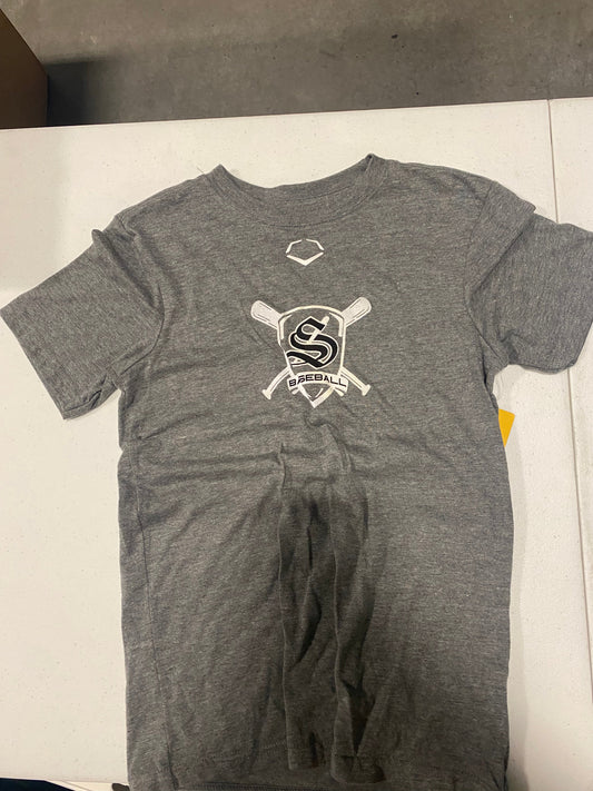 EVOSHIELD YOUTH "S BASEBALL" GREY TEE